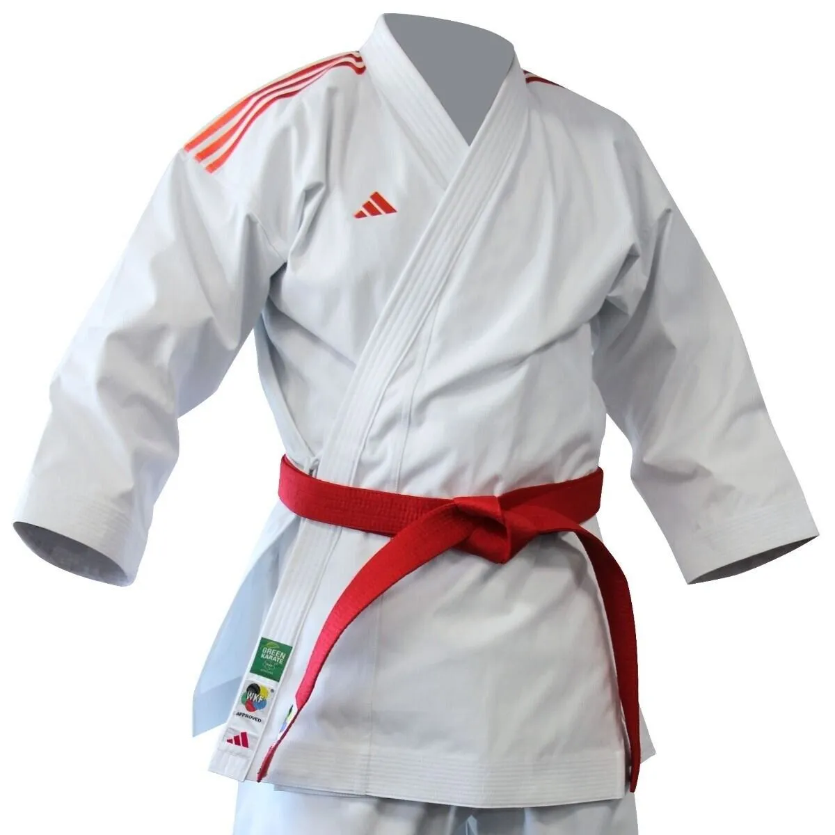 adidas WKF 14oz Karate Uniform Japanese Cut Kata Tournament Gi Red Blue Suit