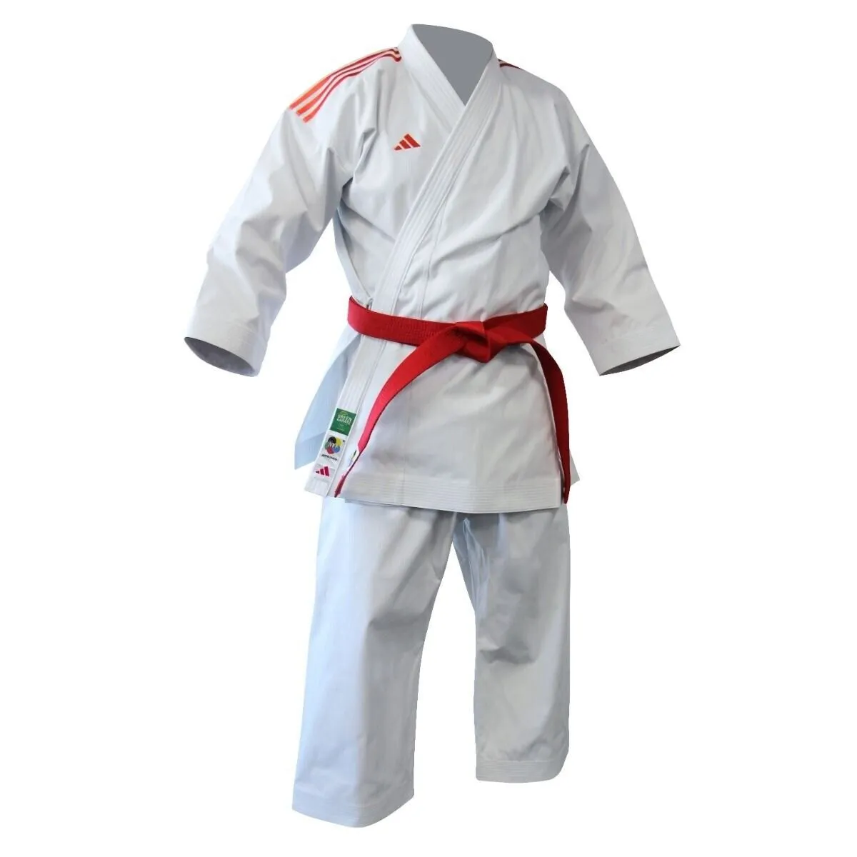 adidas WKF 14oz Karate Uniform Japanese Cut Kata Tournament Gi Red Blue Suit