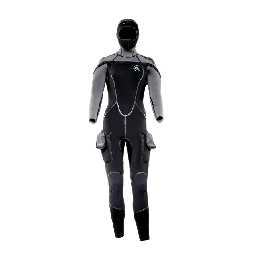 Apeks THERMIQ Wetsuit 8/7MM WOMEN BLACK GREY