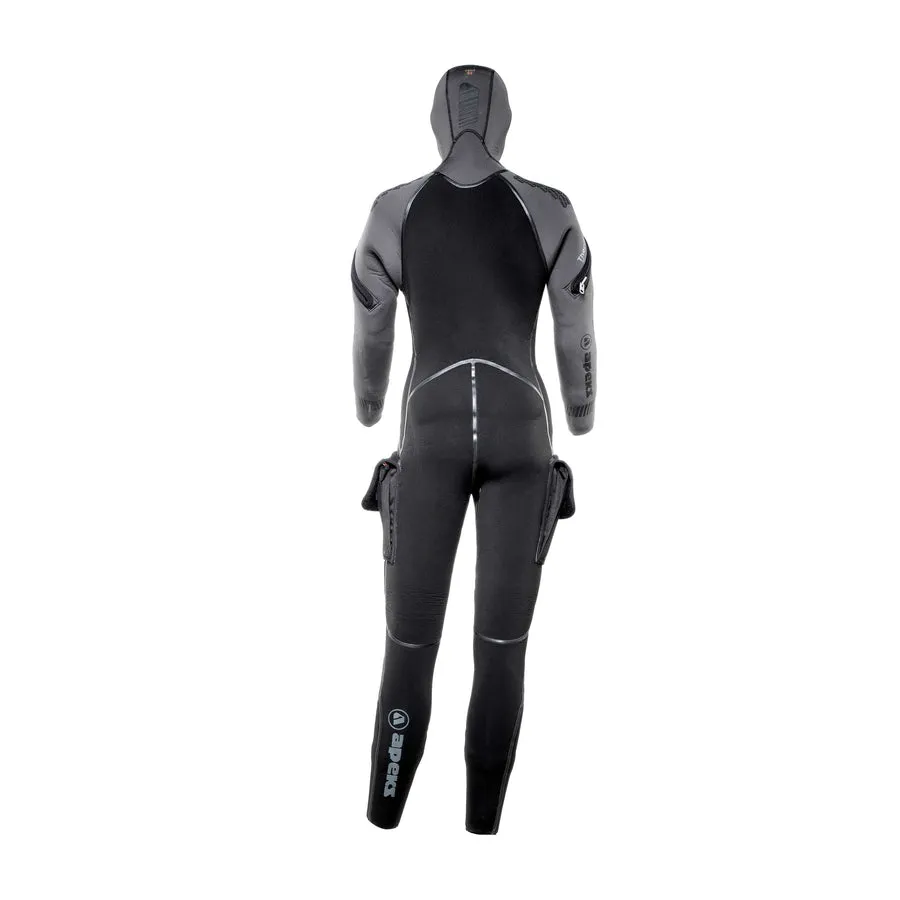 Apeks THERMIQ Wetsuit 8/7MM WOMEN BLACK GREY