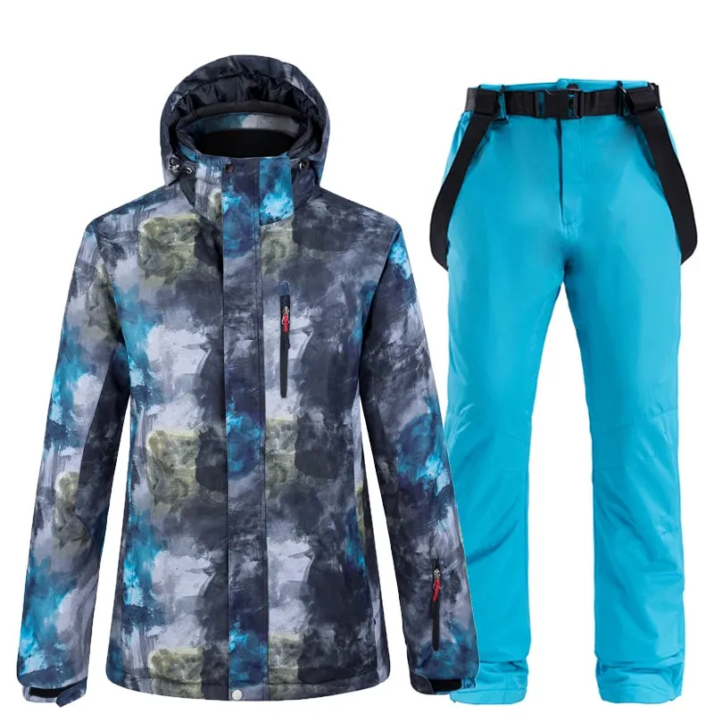 ARCTIC QUEEN Denim Ski Suit / Denim Snowboard Pant   Jacket Set