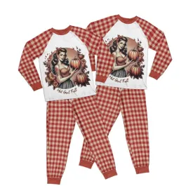 Autumn Hot Fall Girl Kid Pajamas Set Matching