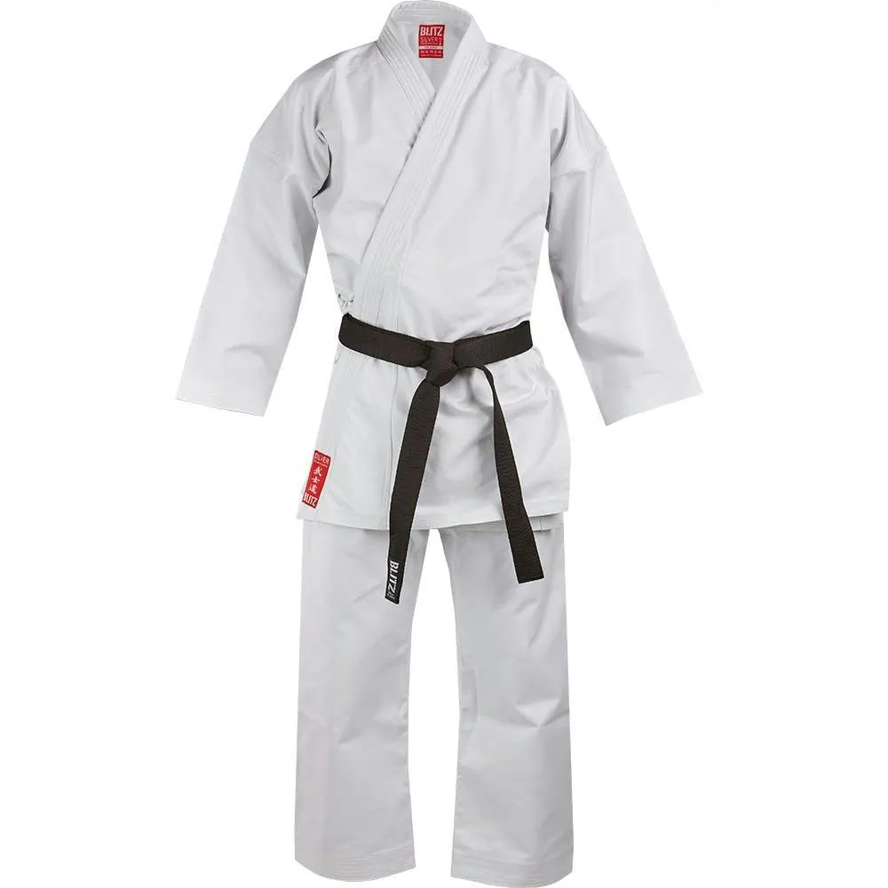 Blitz Adult Silver Tournament Kumite Karate Gi - 14oz