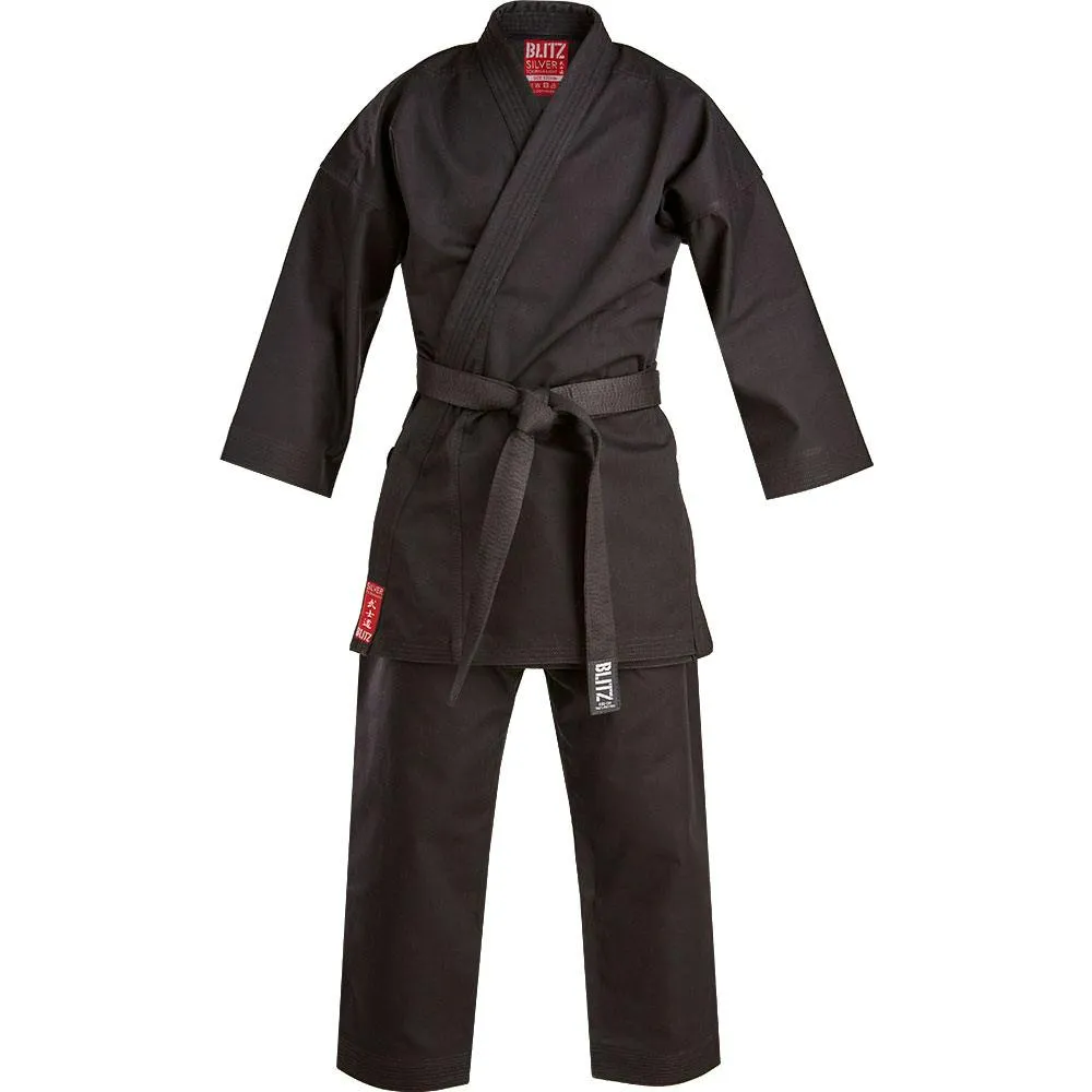 Blitz Adult Silver Tournament Kumite Karate Gi - 14oz