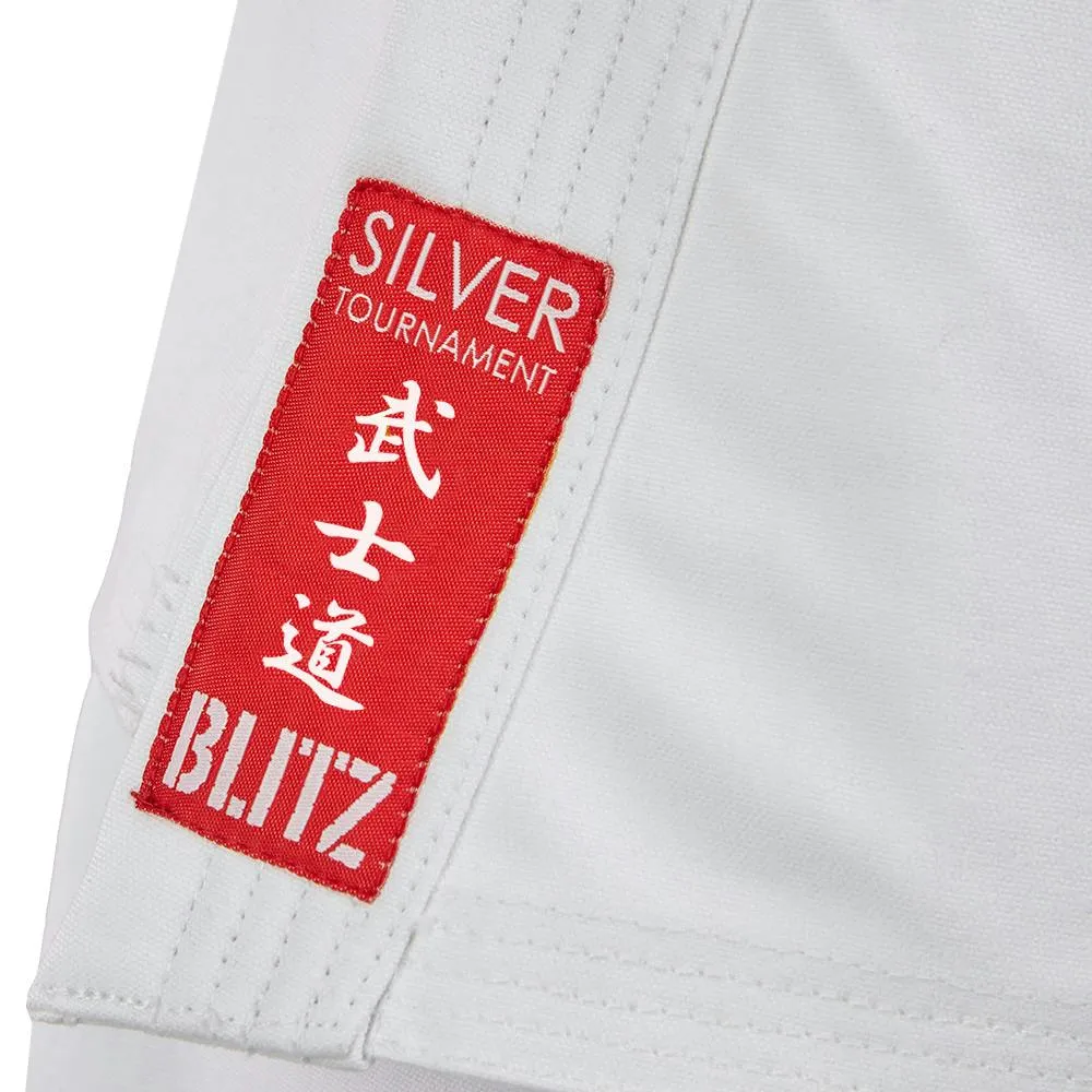 Blitz Adult Silver Tournament Kumite Karate Gi - 14oz