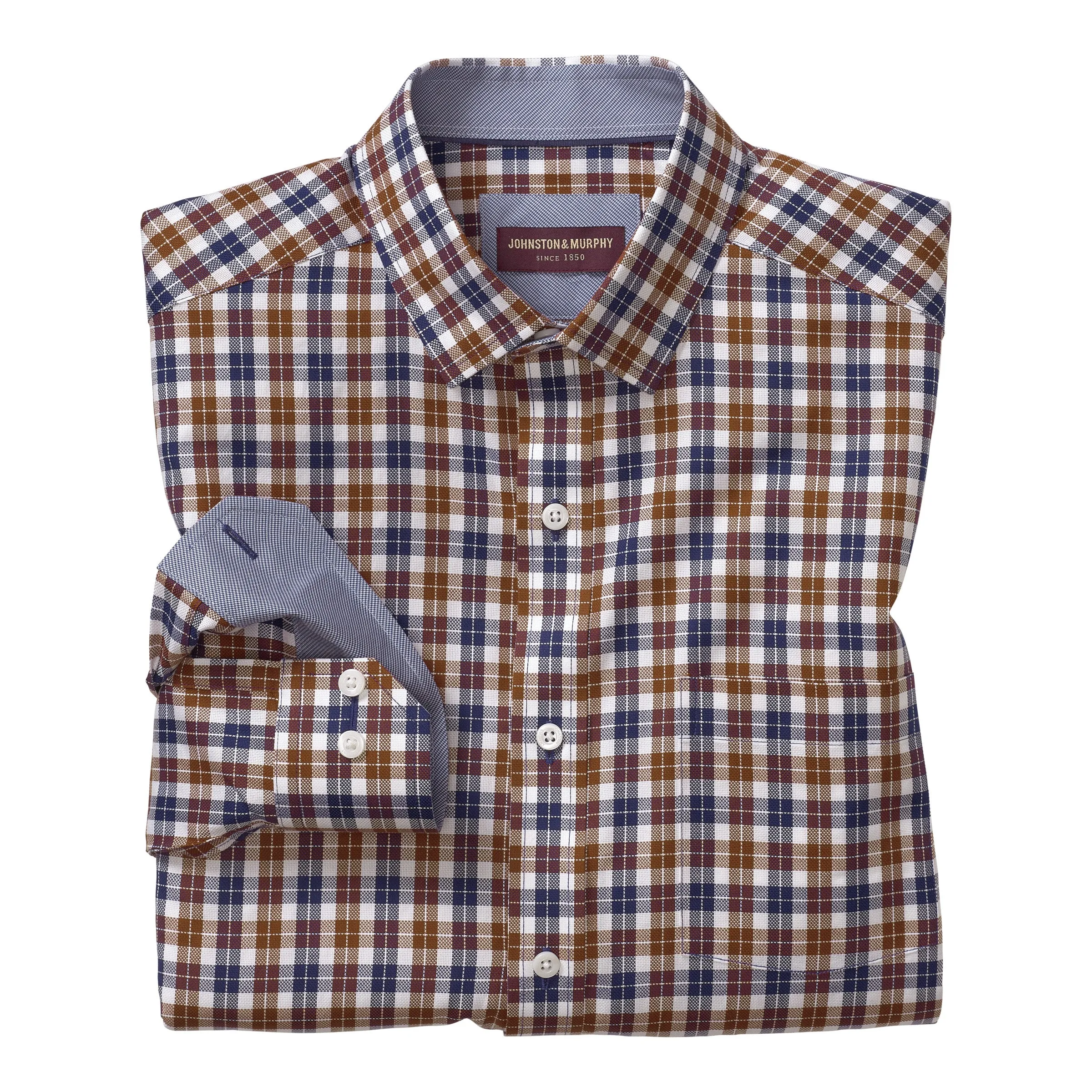 Brown Quadcheck Sport Shirt