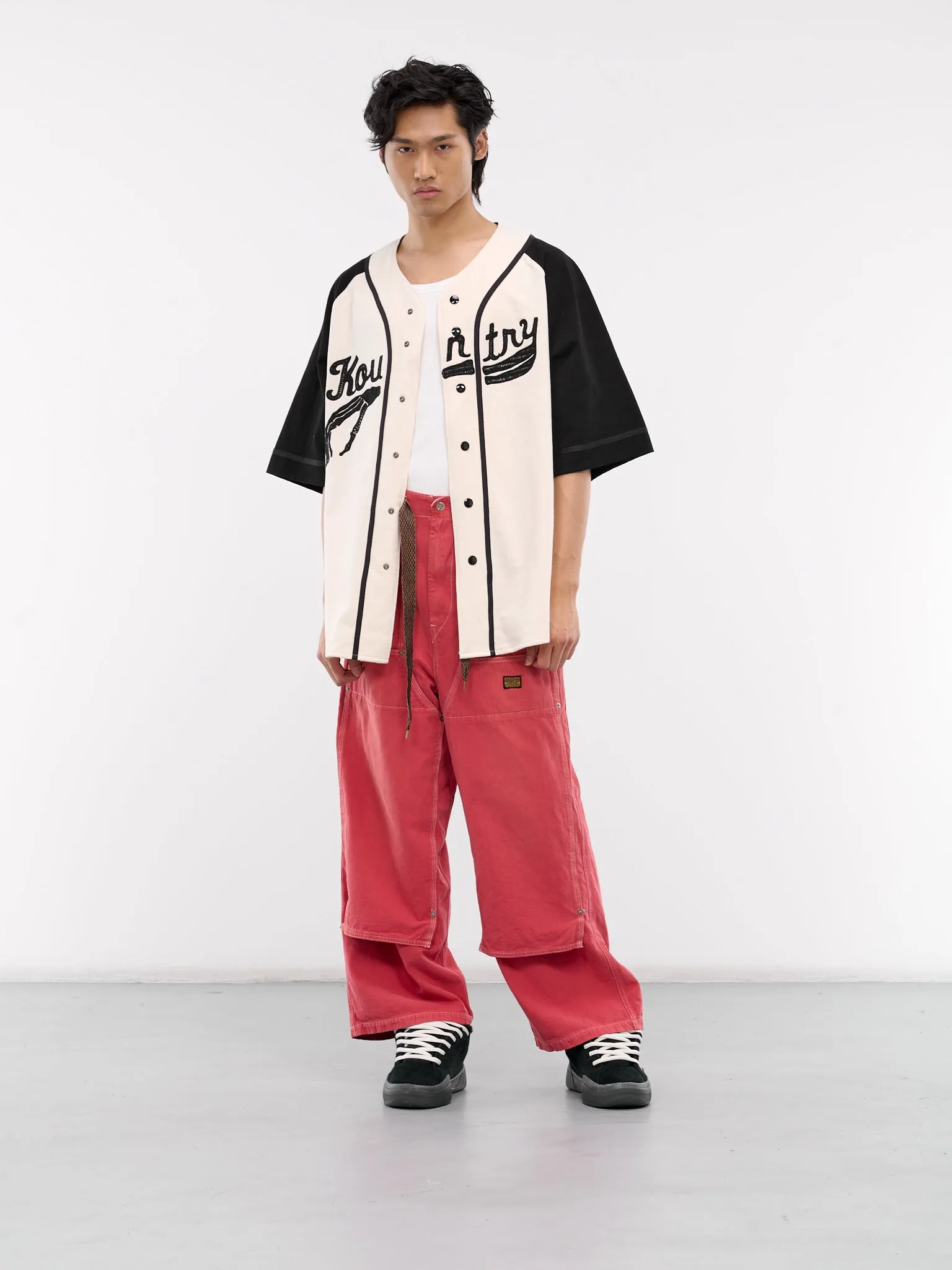 California W-Knee Baggy Pants (K2403LP084-RED)