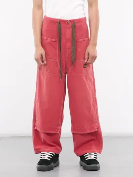 California W-Knee Baggy Pants (K2403LP084-RED)