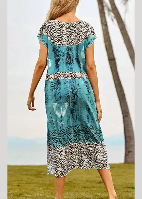 Chic Blue Maxi Beach Dresses