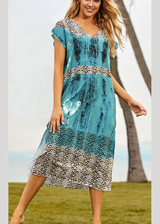 Chic Blue Maxi Beach Dresses