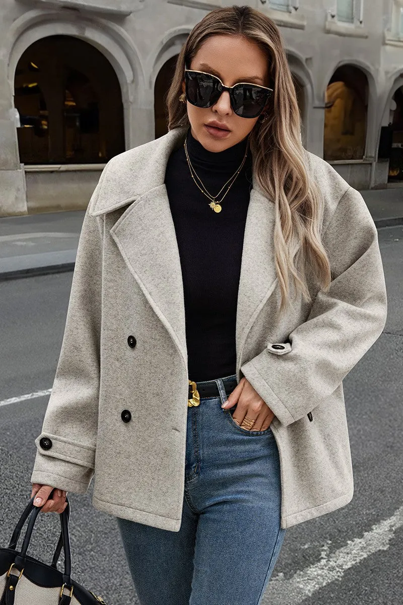 Classic Woolen Lapel Coat