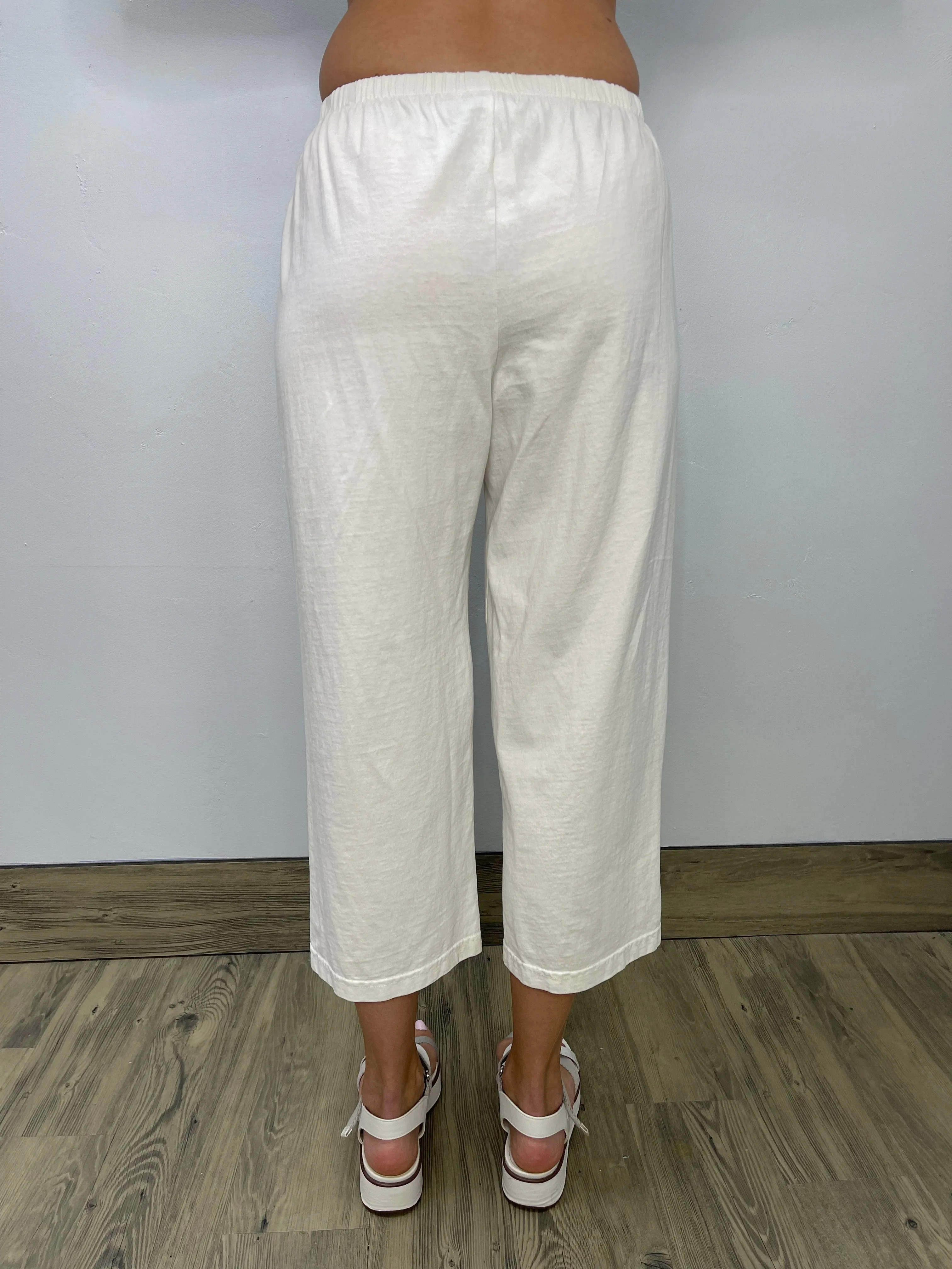 Cream Multi Pocket Crop Pant