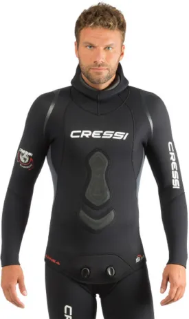 Cressi 5mm Apnea Ultra Stretch Jacket Top, Black