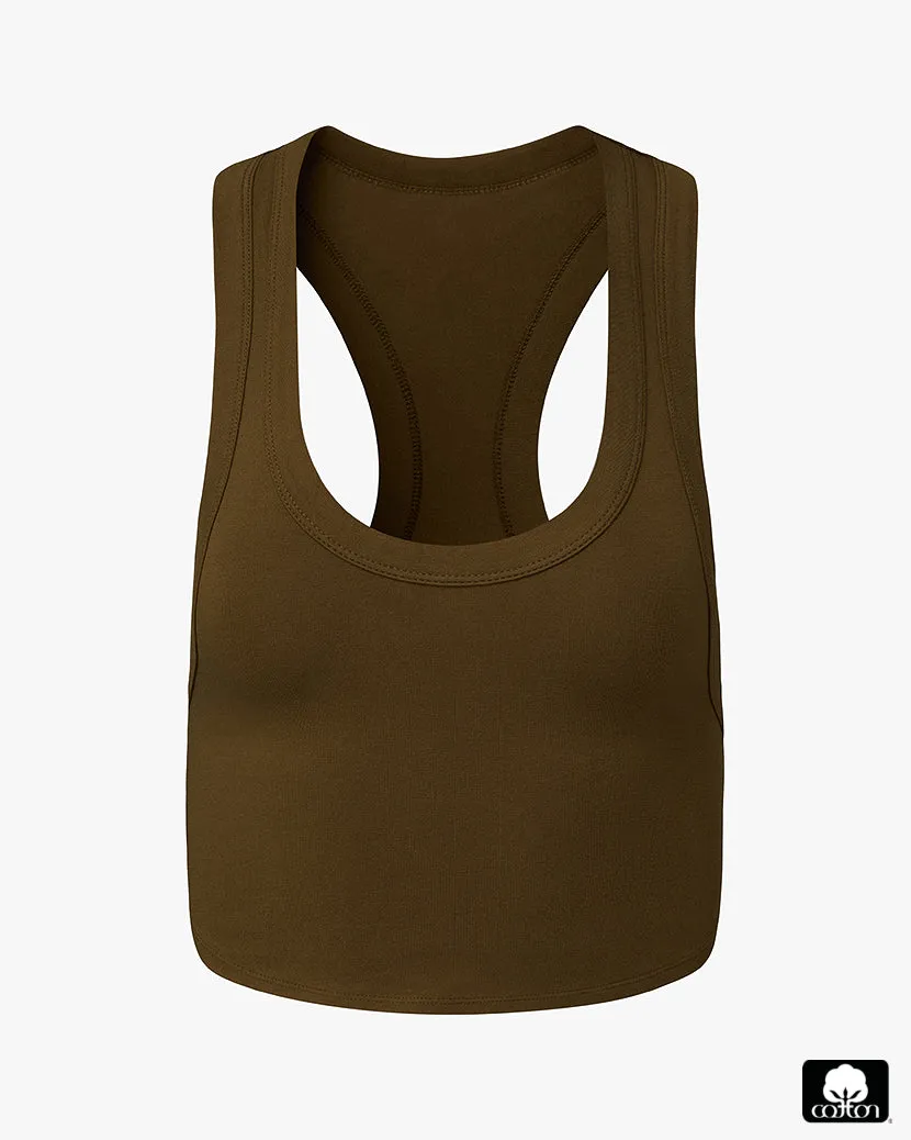 Cropped Scoop Tank