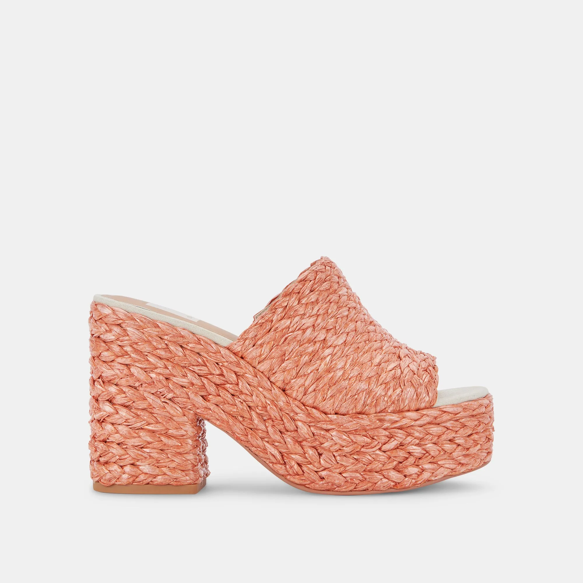 ELORA HEELS ORANGE RAFFIA