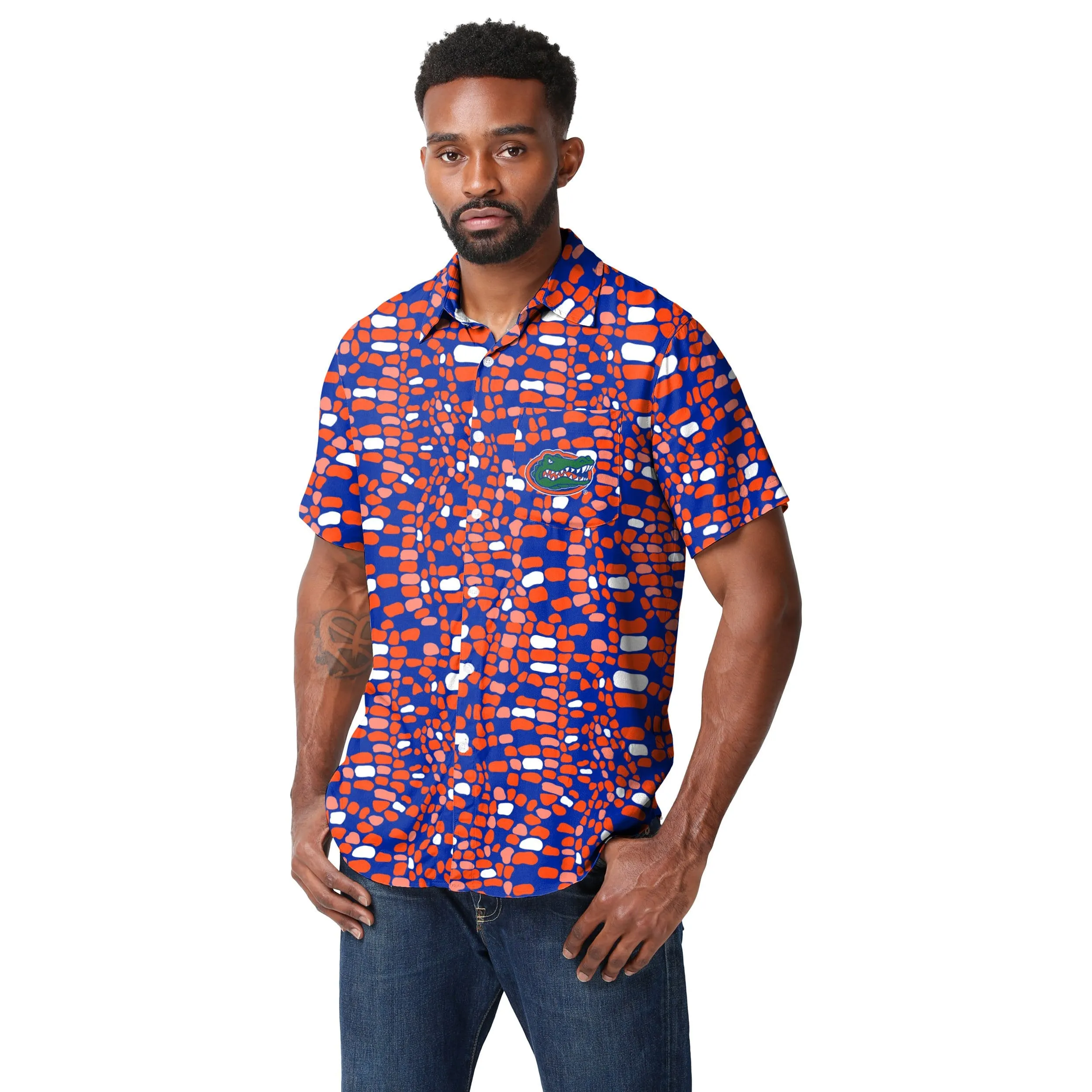 Florida Gators NCAA Mens Thematic Button Up Shirt