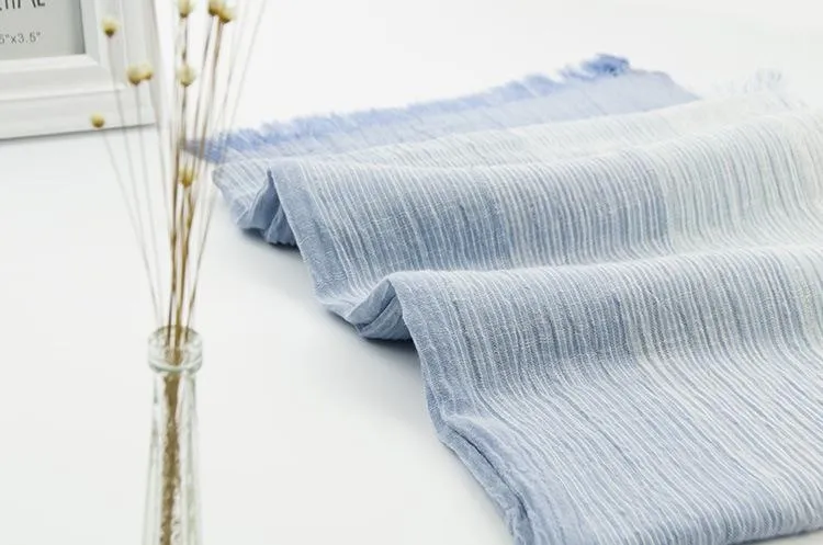 Gradual change in striped Cotton Scarf