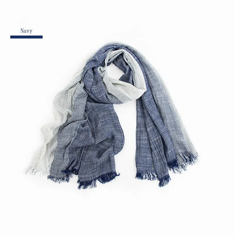 Gradual change in striped Cotton Scarf