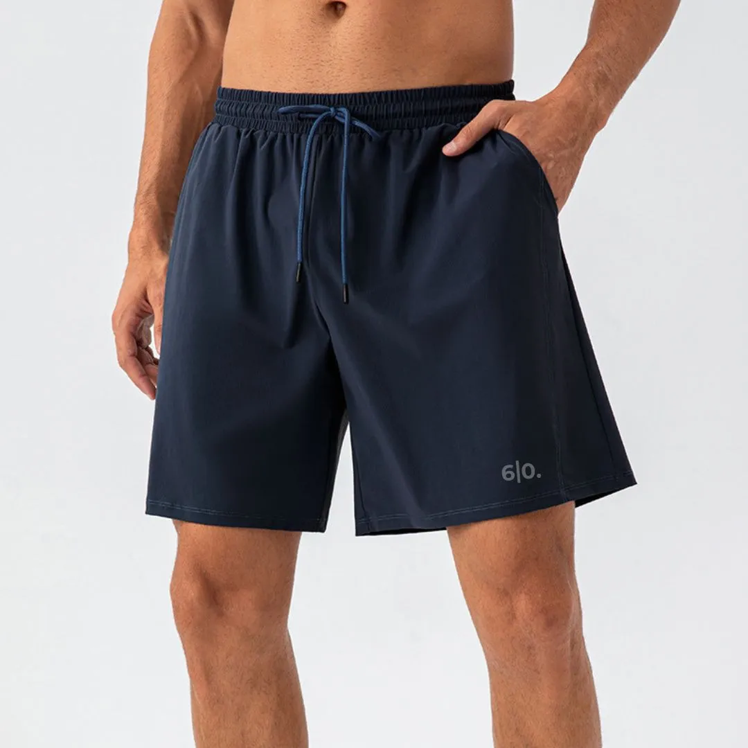 Green straight design padel shorts for men