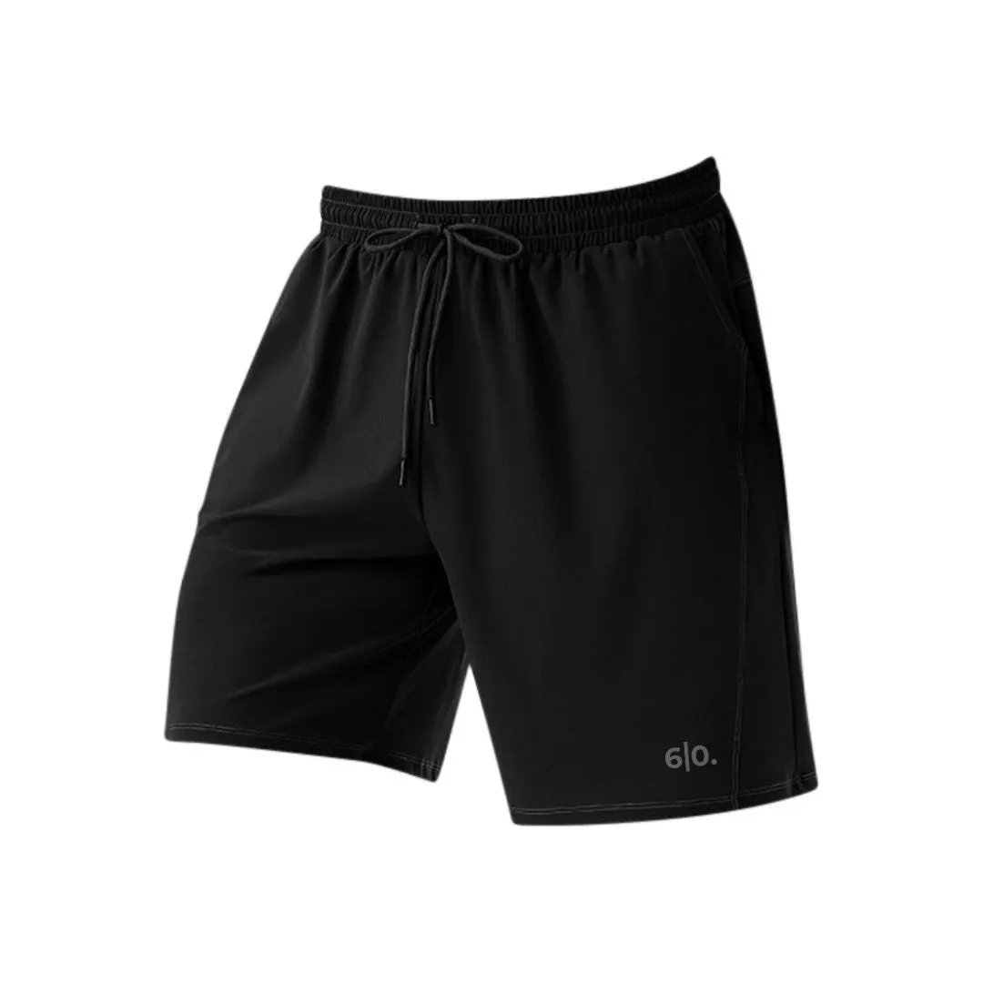 Green straight design padel shorts for men