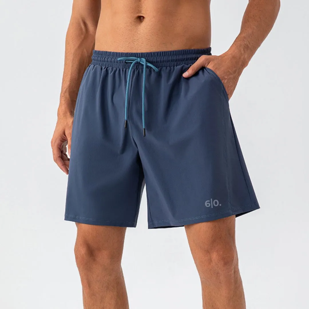 Green straight design padel shorts for men