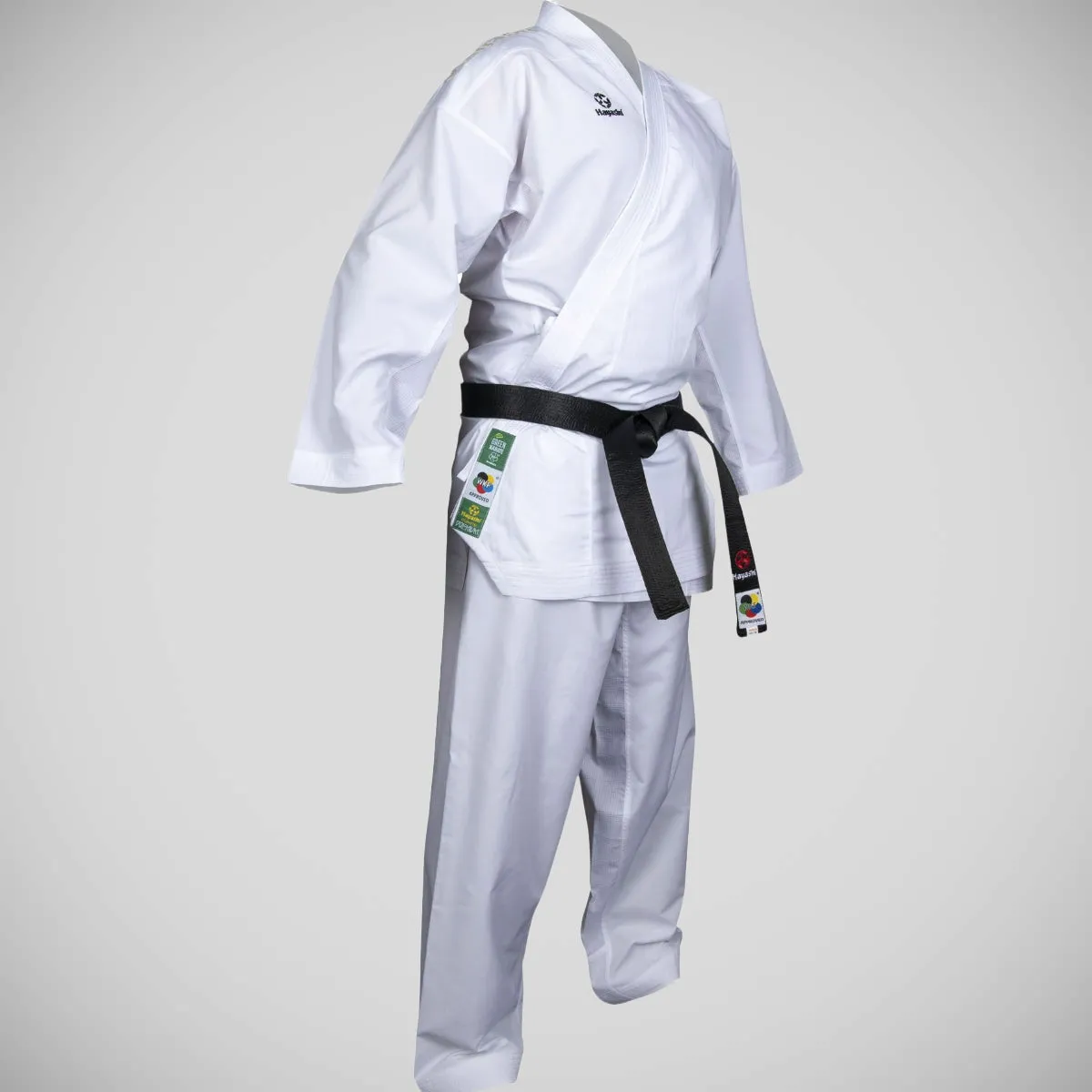 Hayashi Premium WKF Approved Kumite Green Karate Gi White/White