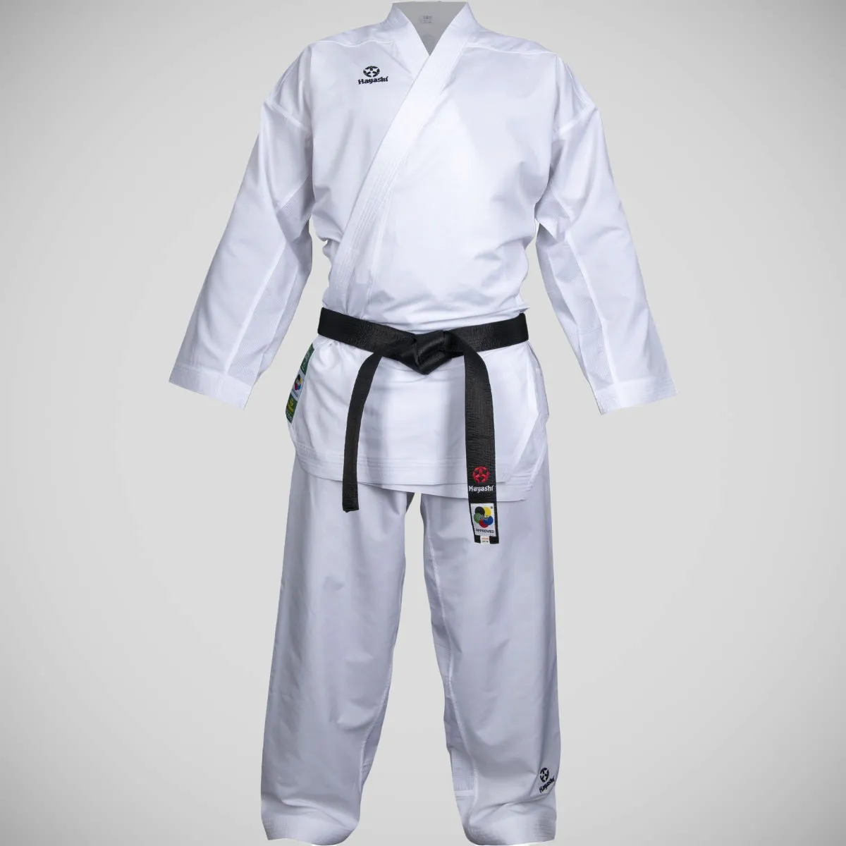 Hayashi Premium WKF Approved Kumite Green Karate Gi White/White