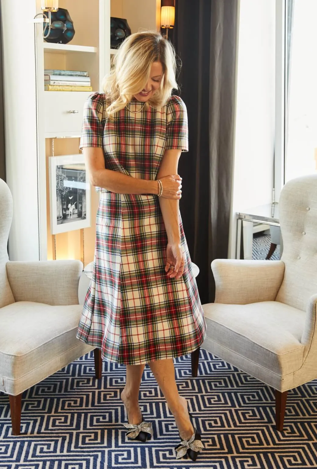 Holiday Guest Skirt MIDI - Stewart Plaid