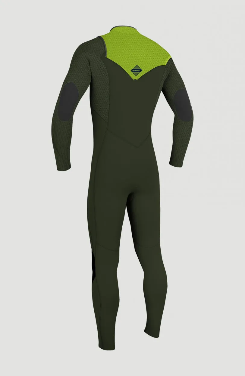 Hyperfreak 4/3mm  Chest Zip Full Wetsuit | Dark Green