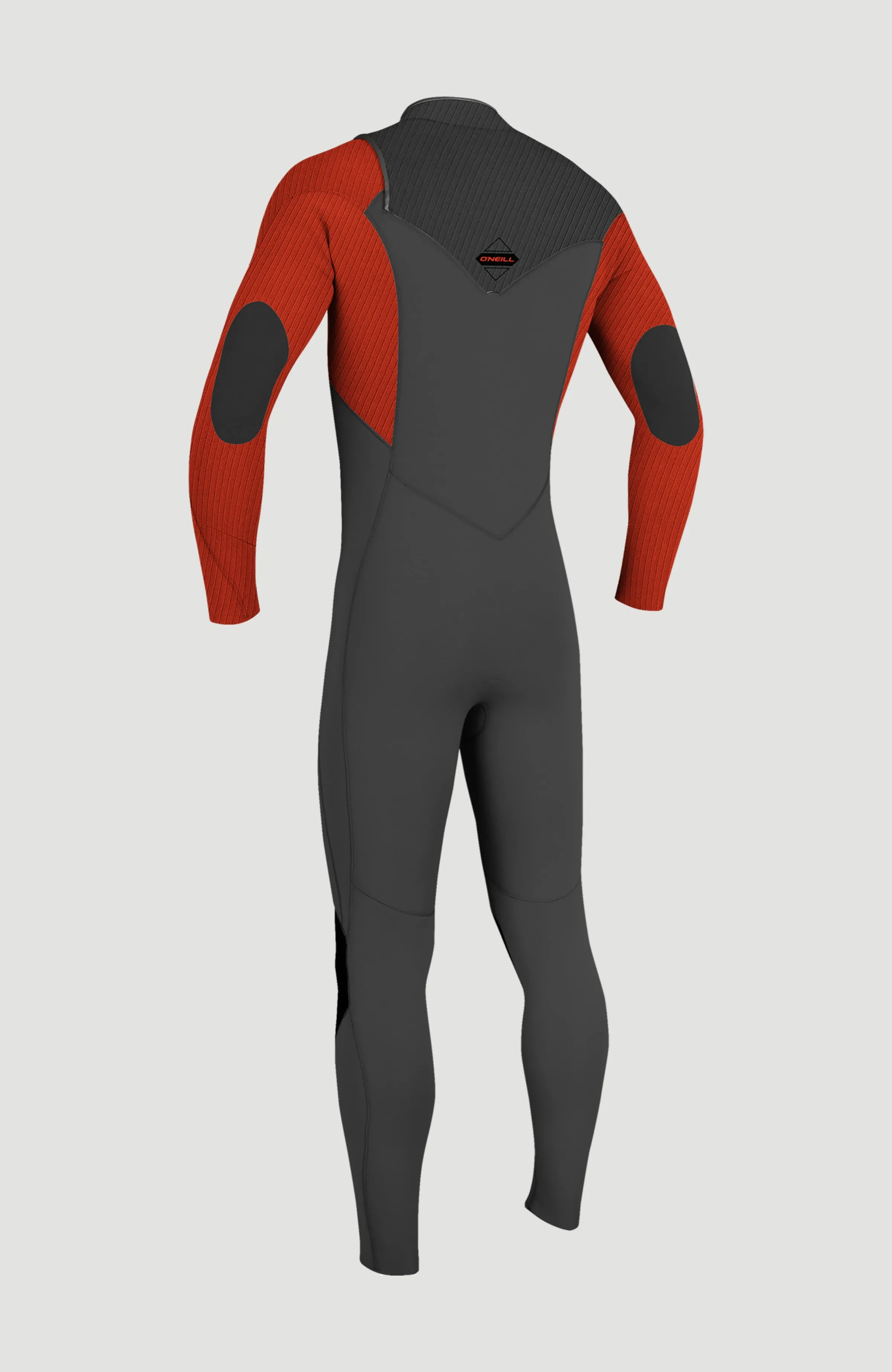 Hyperfreak 4/3mm  Chest Zip Full Wetsuit | RAVEN/RAVEN/FIRE RED