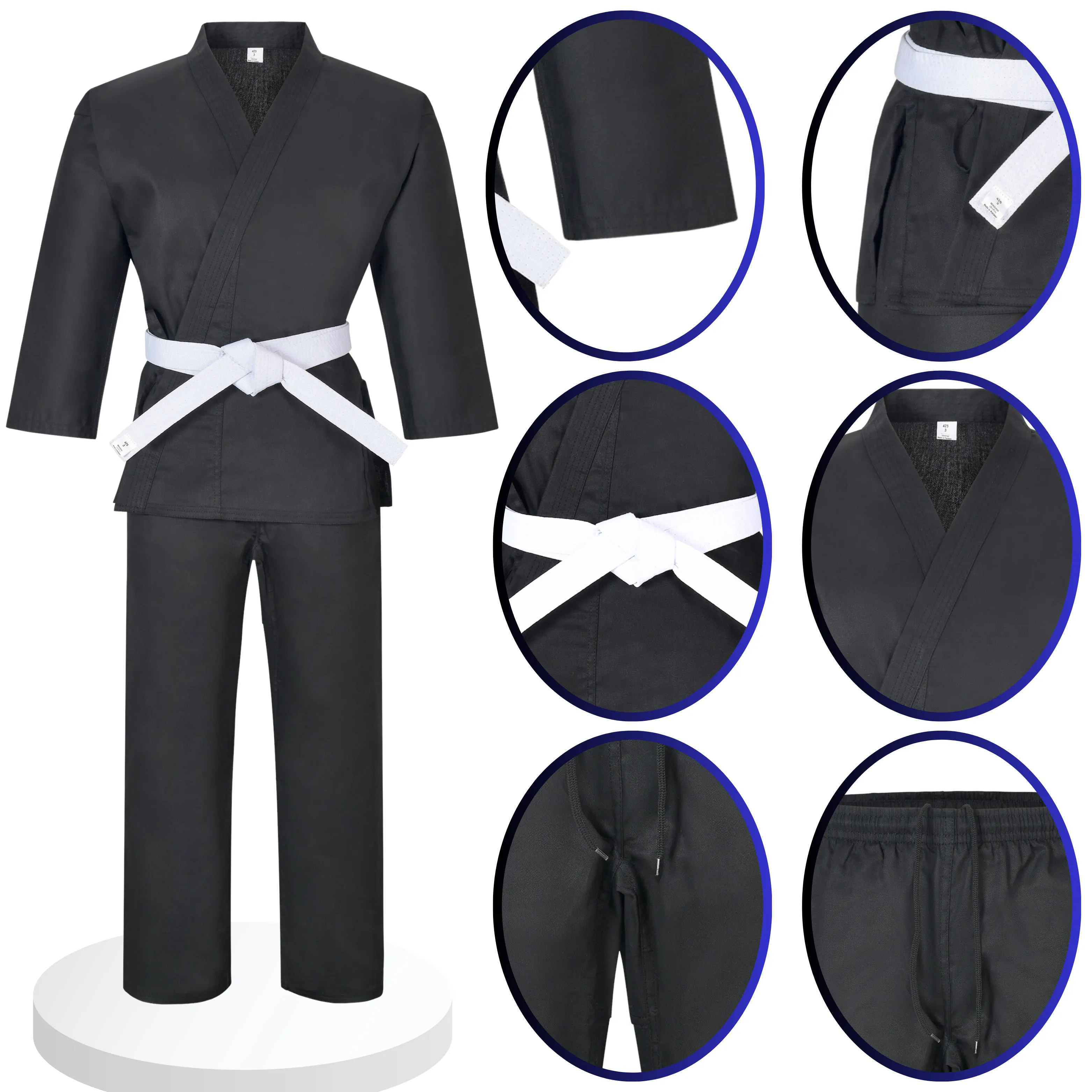 Karate Uniform 8.5oz Medium Weight For Kids & Adults Student Martial Arts Gi With Free White Belt