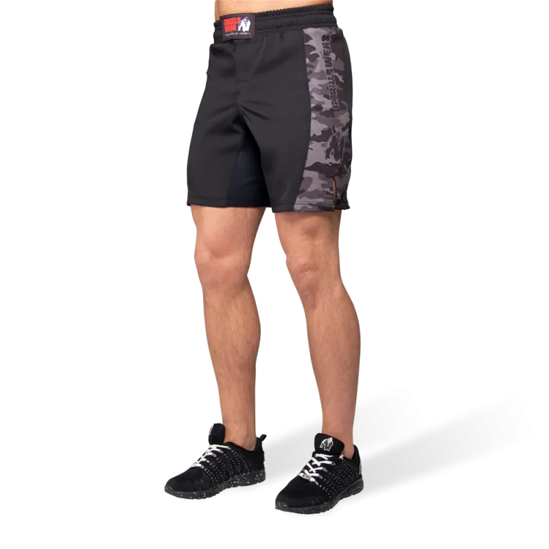 KENSINGTON MMA FIGHTSHORTS - BLACK/GRAY CAMO