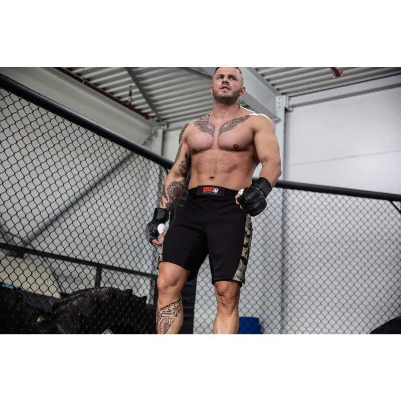 KENSINGTON MMA FIGHTSHORTS - BLACK/GRAY CAMO