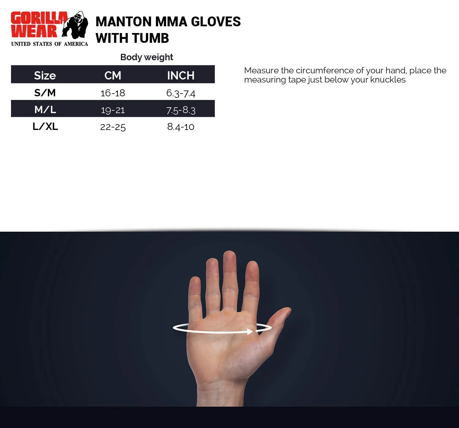 Manton MMA Gloves - Black/White