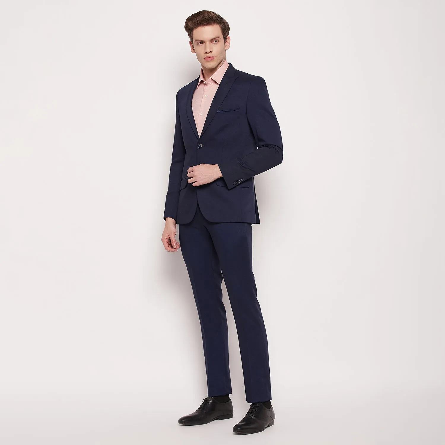 Men Blue 2 Piece Suit