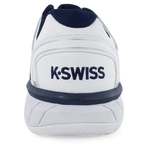 Men's HyperCourt Express Leather Tennis Shoes White and Navy