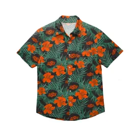 Oklahoma State Cowboys NCAA Mens Hibiscus Button Up Shirt