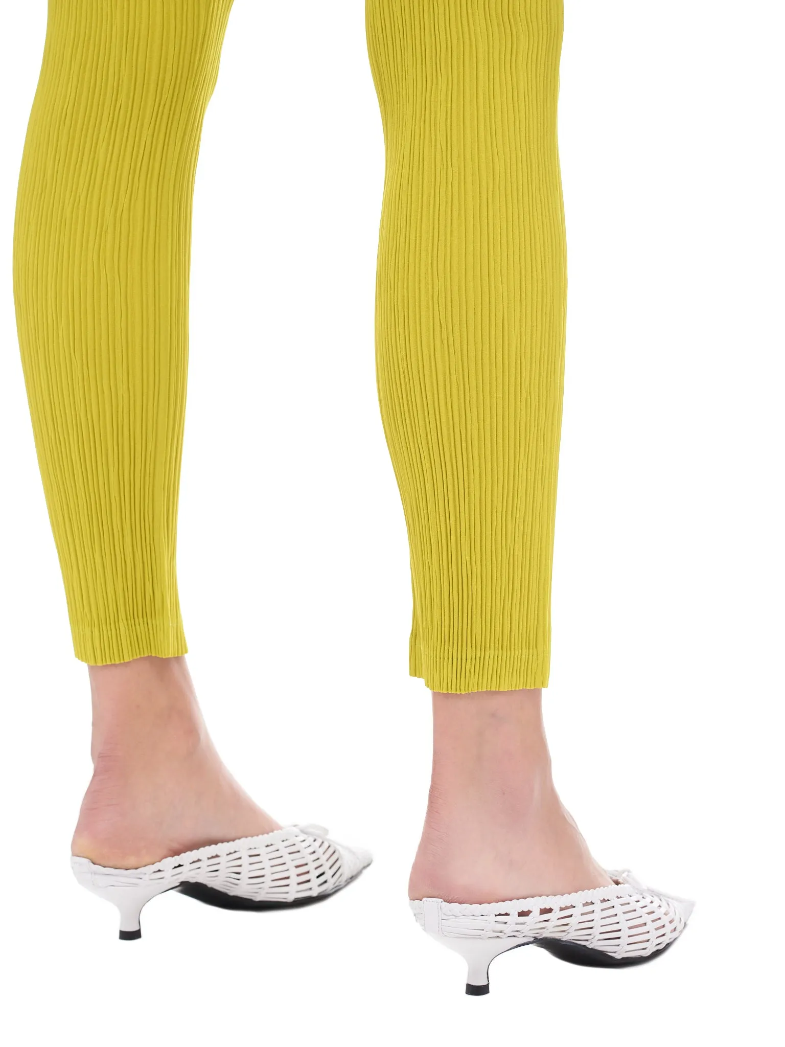 Pleats Cut Out Pants (IM28FF121-52-YELLOW)