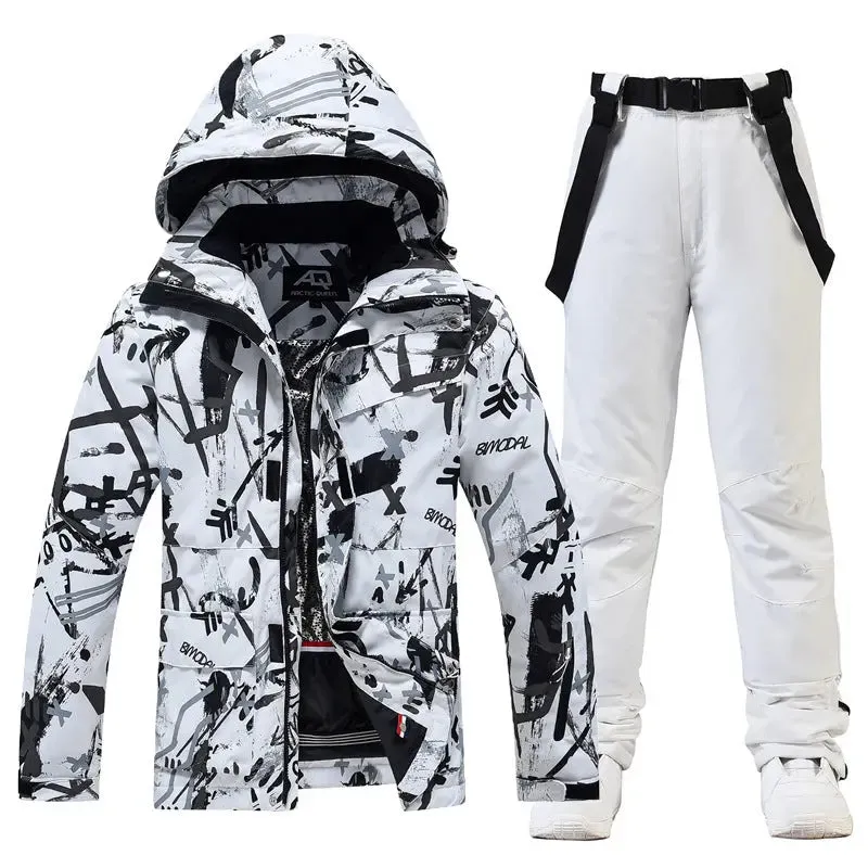 Riuiyele Women's Graffiti Snow Suits