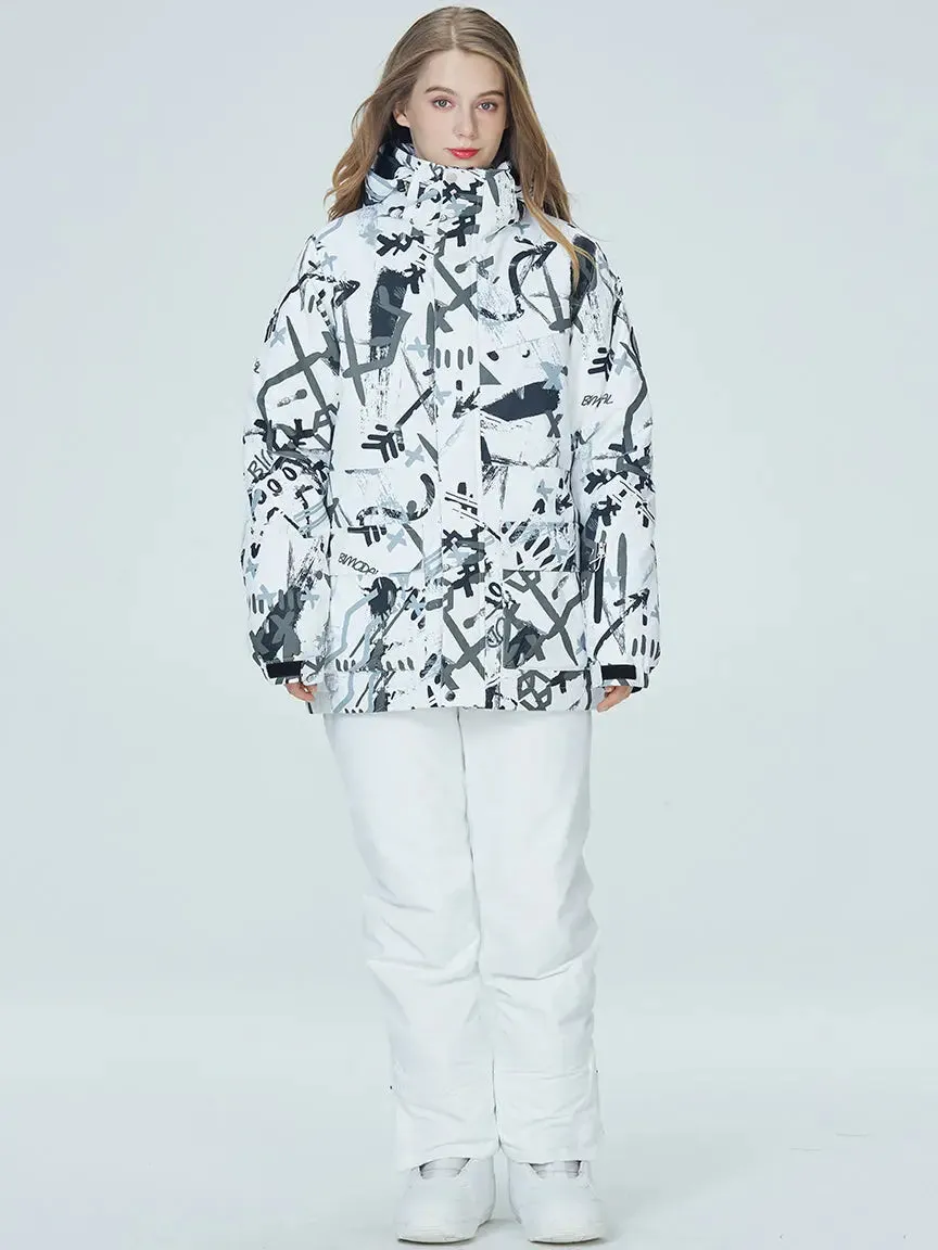 Riuiyele Women's Graffiti Snow Suits