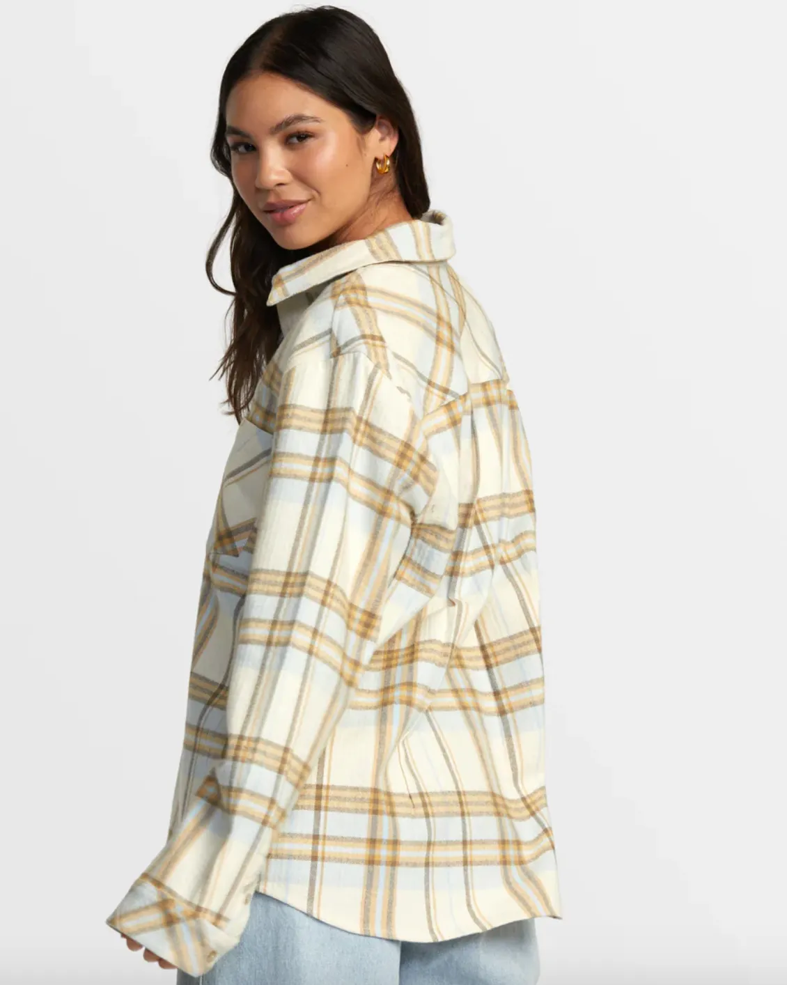 RVCA Womens Breeze Flannel Long Sleeve Shirt