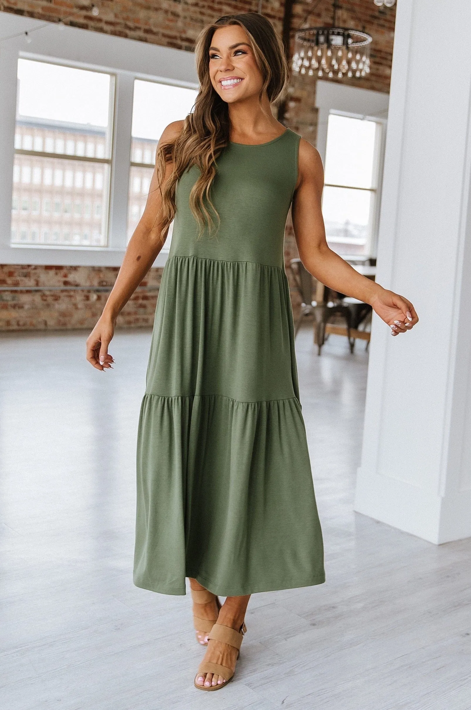 SALE - Monterey Tiered Midi Dress | Size 3XL