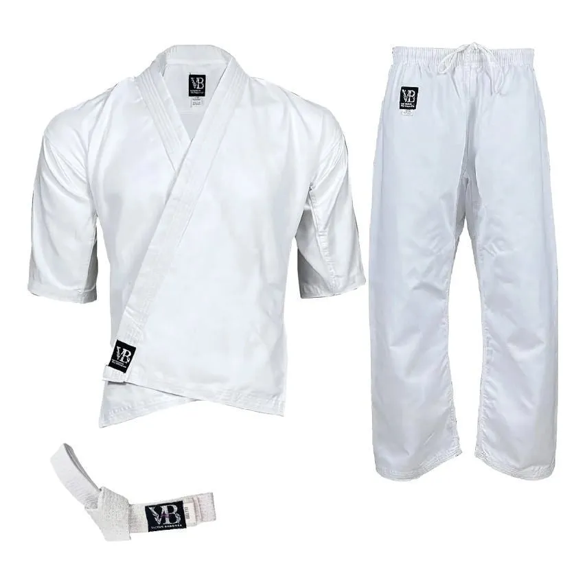 SHOTOKAN 8-OZ KARATE UNIFORM KIDS & ADULTS WITH FREE BELT