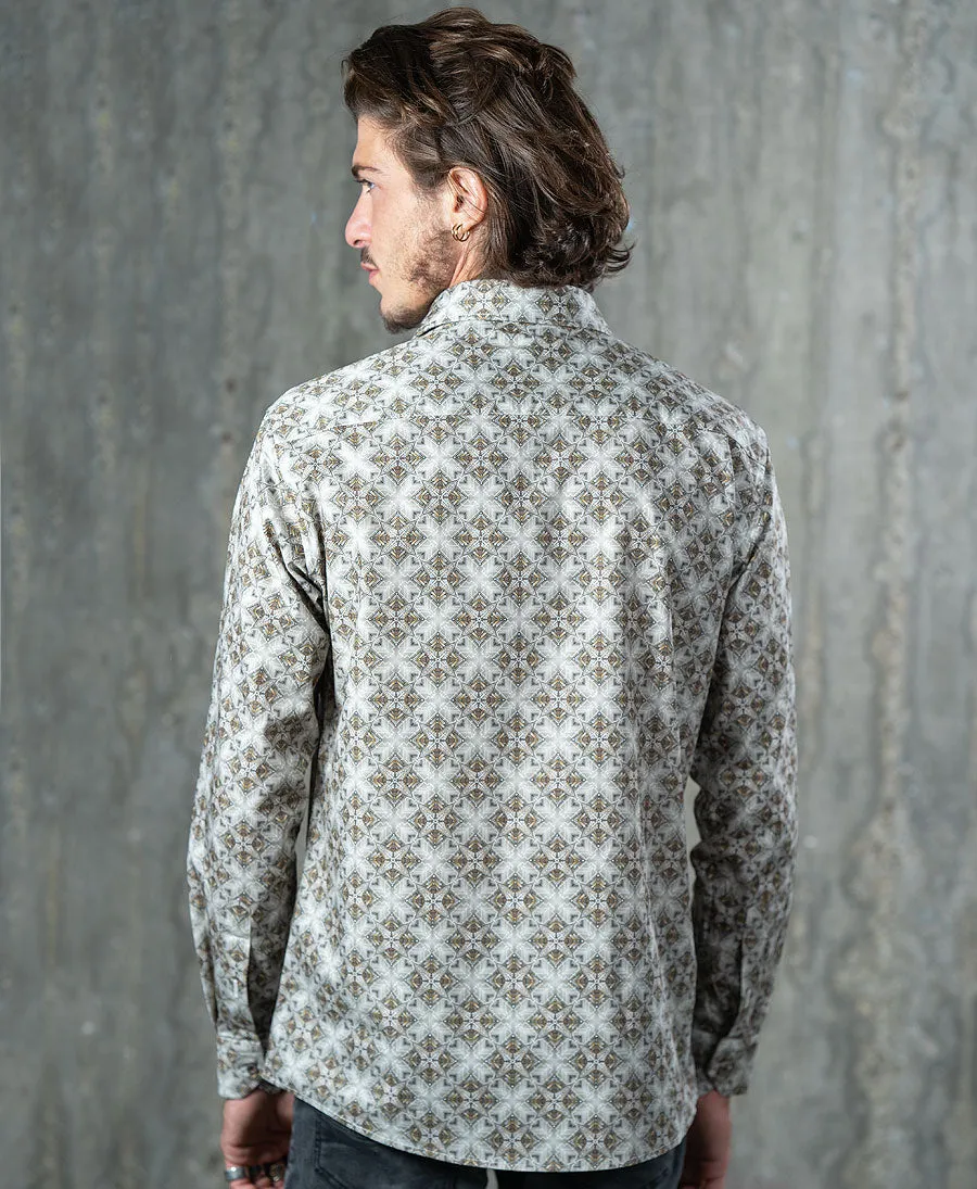 SOL - Seed Of Life  - "Squarcle" LS Premium Button Up