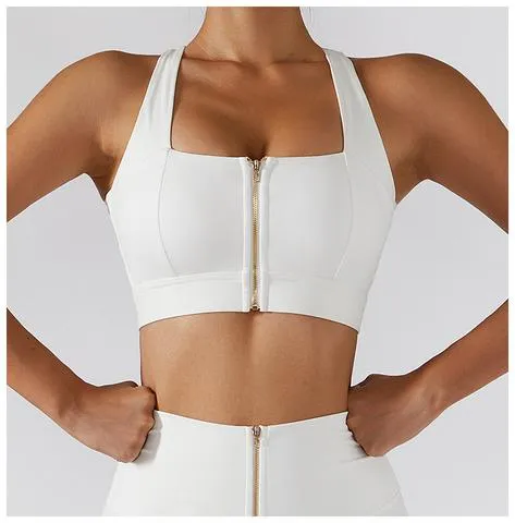 Sporty front Zip Sports Bra