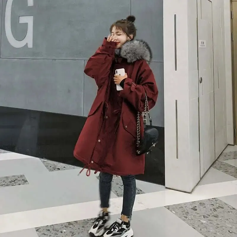 Warm Winter Hooded Parka Coats for Women - Cotton Outerwear