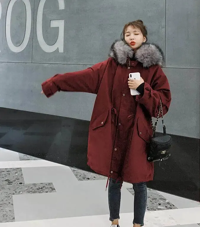 Warm Winter Hooded Parka Coats for Women - Cotton Outerwear