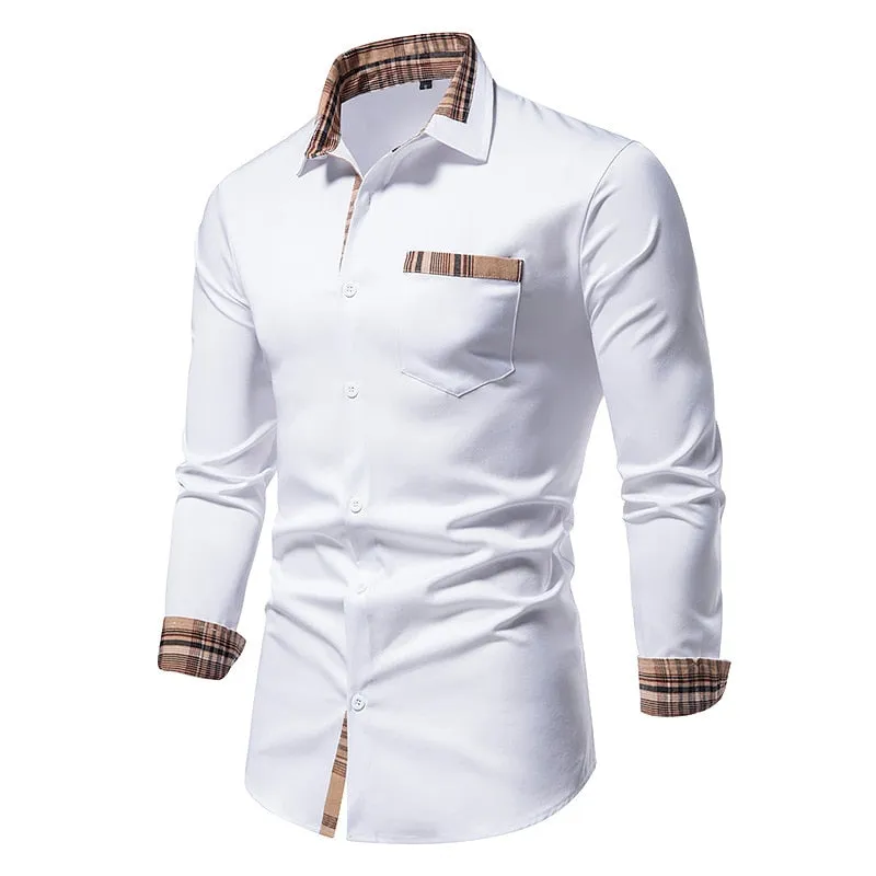 West Louis™ Designer Button Up Business Dress Shirt