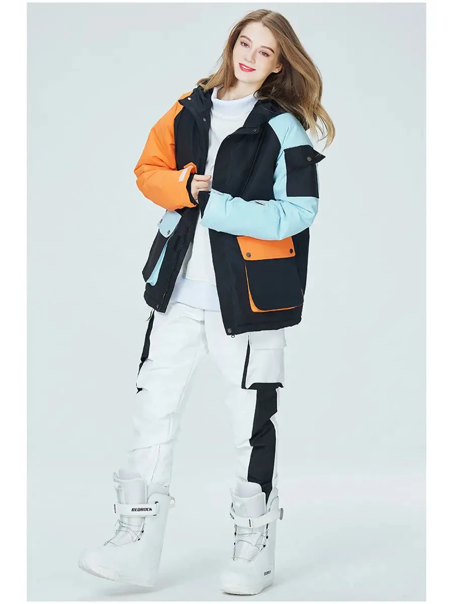 Women Colorblock Ski Anorak Jacket & Pants