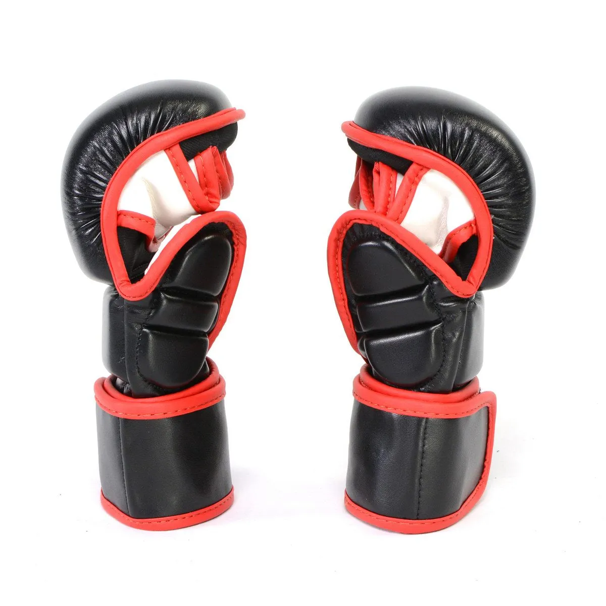 X-Fitness XF2001 7 oz MMA Hybrid Sparring Gloves-BLK/RED